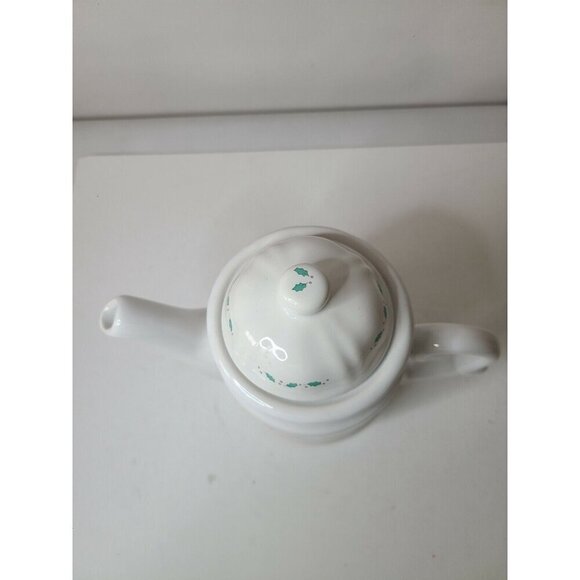 Vintage Precious Moments Enesco Christmas Tree Tea Pot  White Porcelain Holiday - Picture 3 of 10